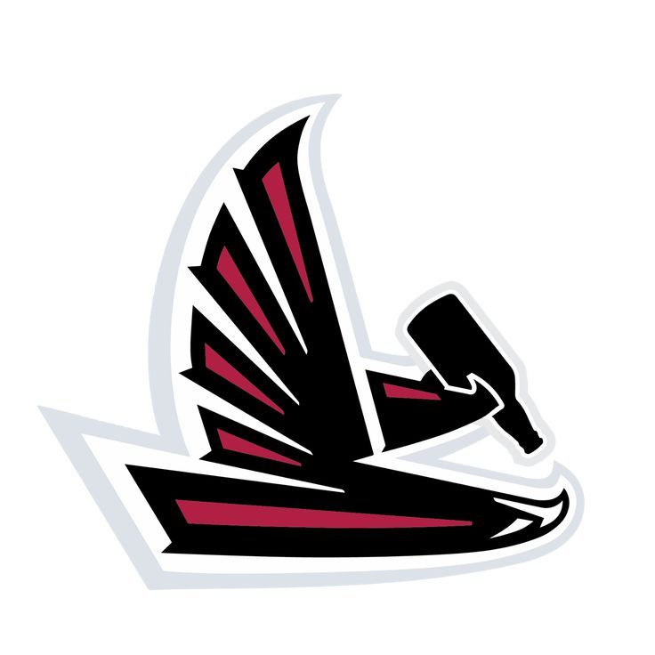 The Atlanta Falcons logo, but upside down and holding a beer bottle. The perfect encapsulation of being an Atlanta Falcons fan