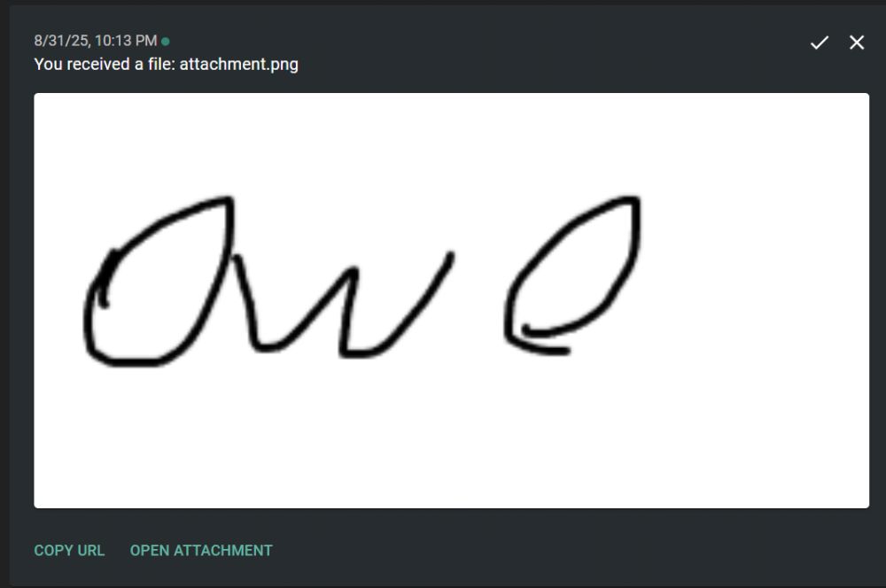 The same owo but as an attachment in ntfy