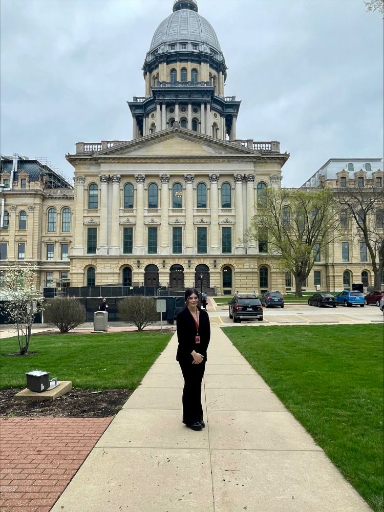 Leticia outside the statehouse. 