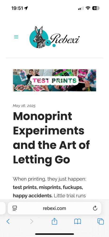 Screenshot of my blog post