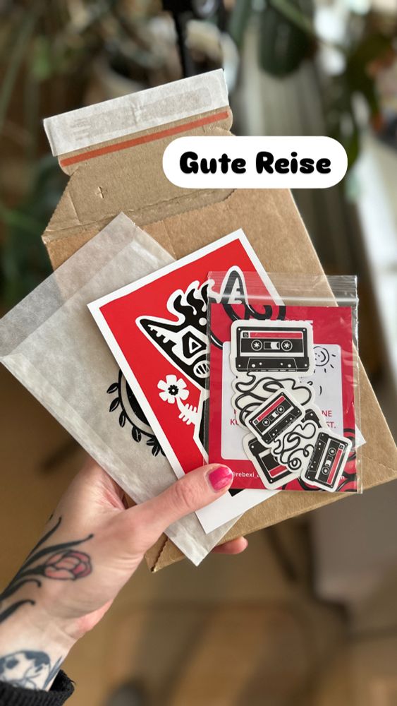 Kassetten Sticker versandbereit 