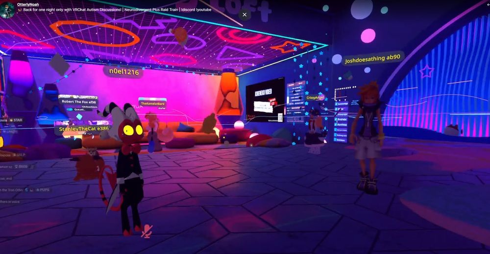 OtterlyNoah enjoying autism discussions in vrchat we