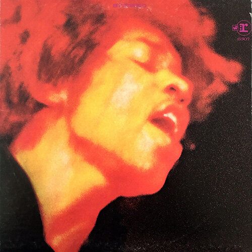 A picture of Jimi Hendrix singing from the cover of Electric Ladyland