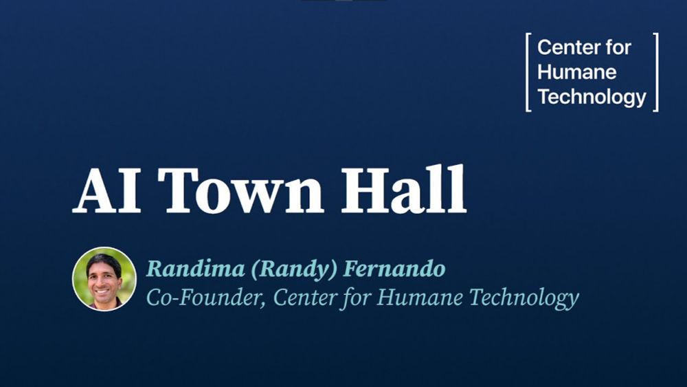AI Town Hall -- Center for Humane Technology
