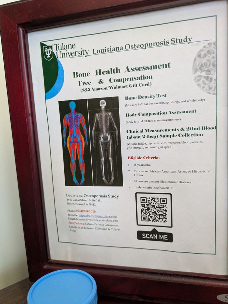 Tulane osteoporosis study flyer 