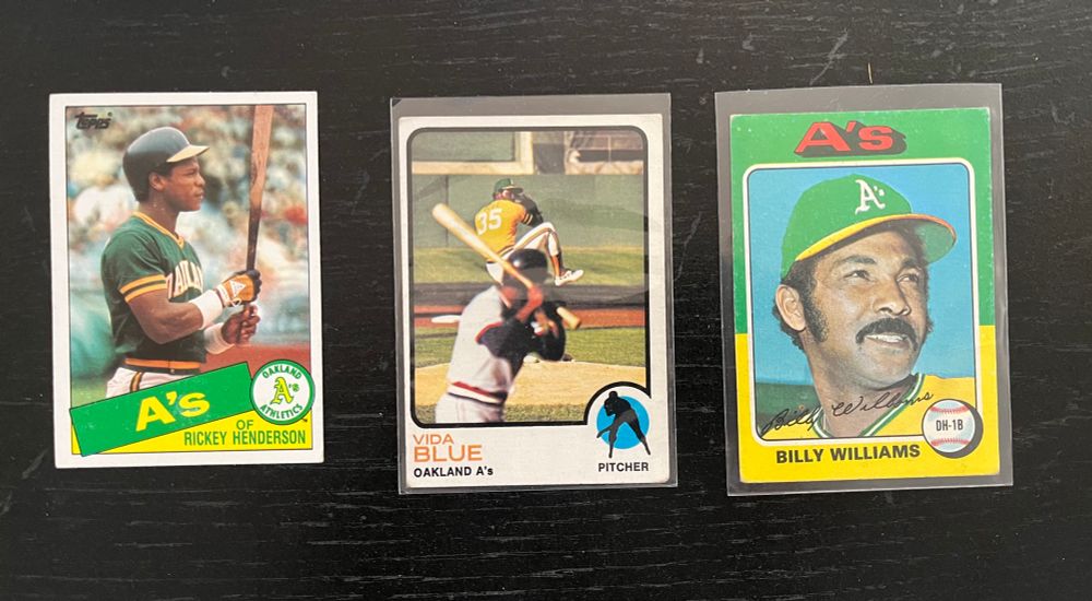 3 baseball cards