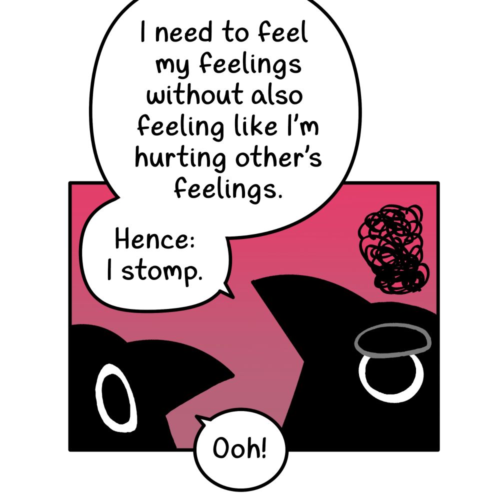 Part 2 of a 3 part Crow Time update where a crow stomps angrily to relieve stress. His friend stomps supportively.