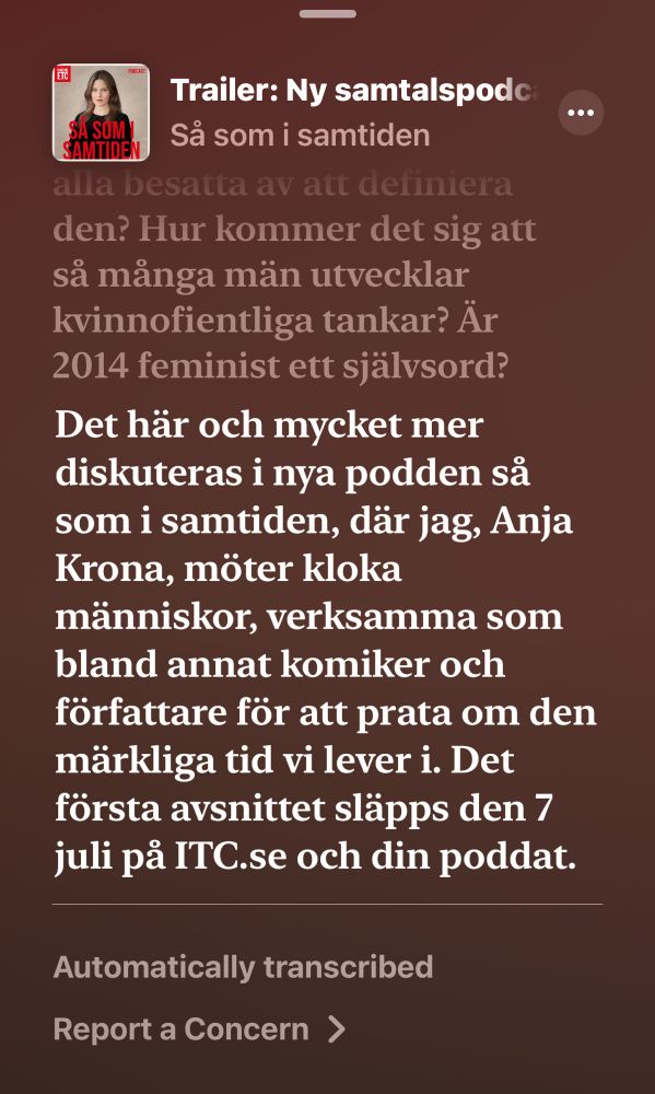 Transkribering av trailern där Annie Croona heter Anja Krona.