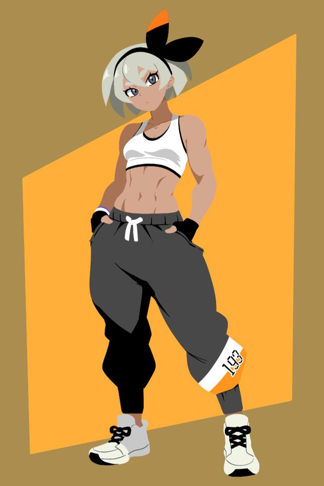 Bea (Pokemon) in a more casual outfit