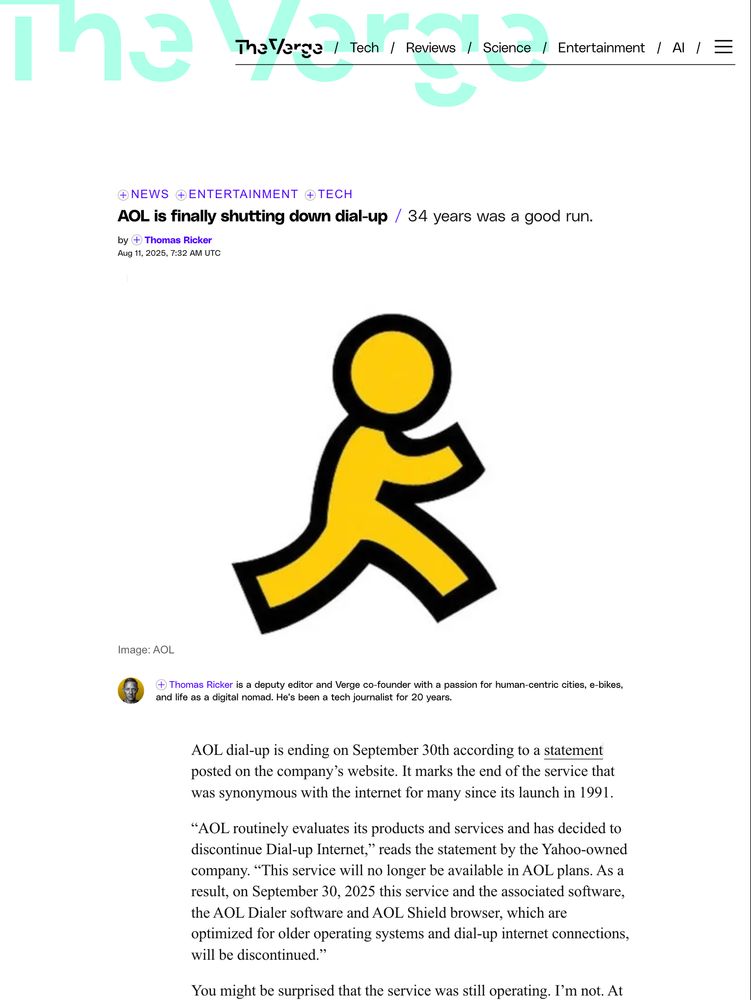 screencap of the verge article