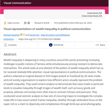 Screenshot of article abstract from journal website.
