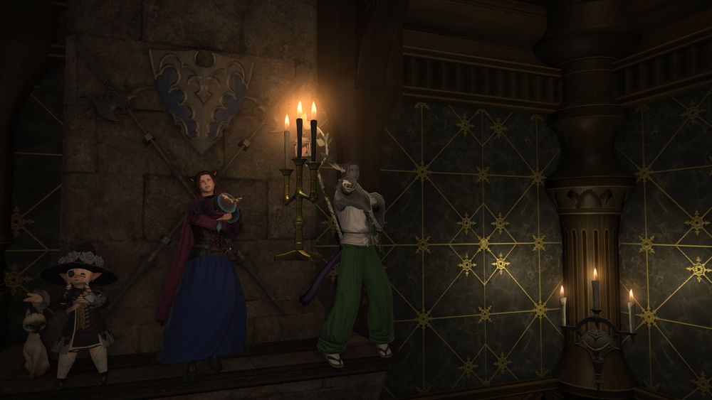 Picture of Reen'ra, Flor'a and Gwagwa /songbirding on the fireplace shelf