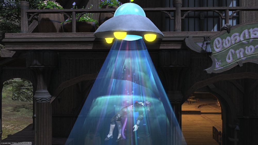 A close up of Reen'ra in the group picture of him being carried by a UFO. As a Manderville Man does.