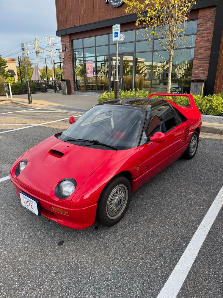 Small red sports car