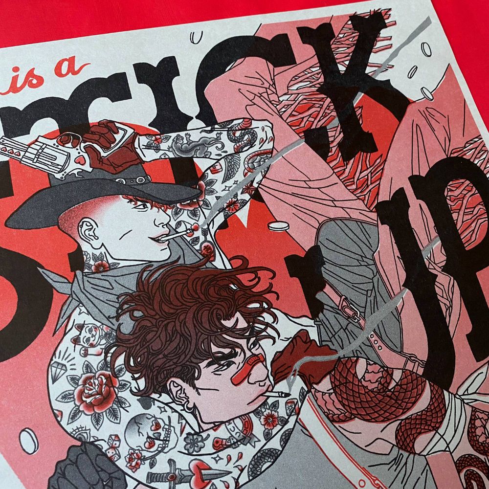 Detail photo of my riso print
