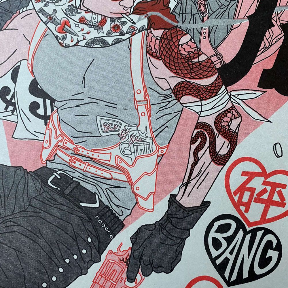 Detail photo of my riso print