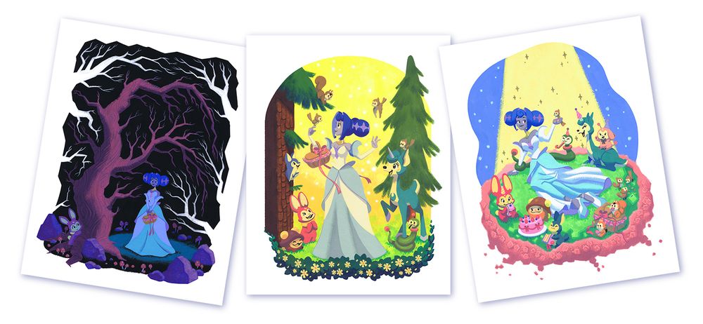 Mock-up images of Becky Dreistadt's Knights of Guinevere prints!