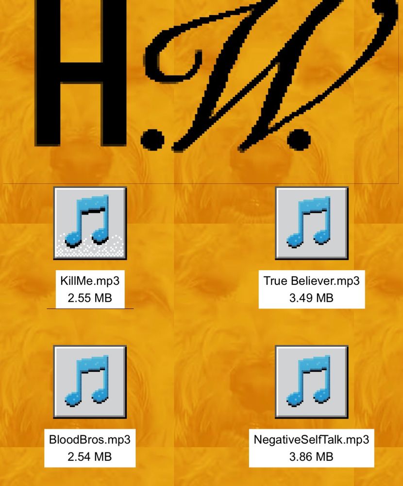 HW
KillMe.mp3
2.55 MB
True Believer.mp3
3.49 MB
BloodBros.mp3
2.54 MB
NegativeSelfTalk.mp3
3.86 MB