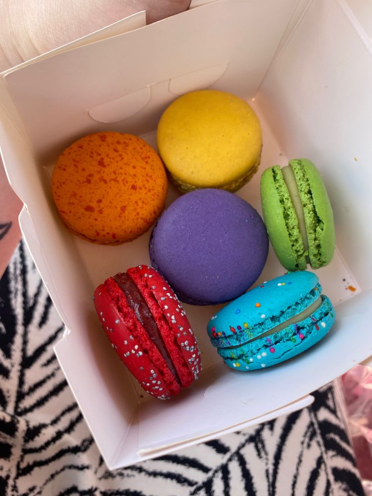 Rainbow macrons from The French Patisserie 