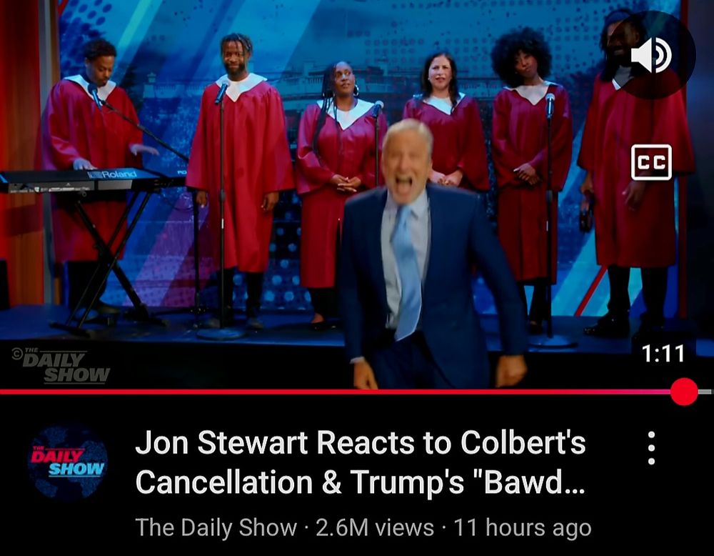 Jon Stewart telling CBS "go fuck yourself."