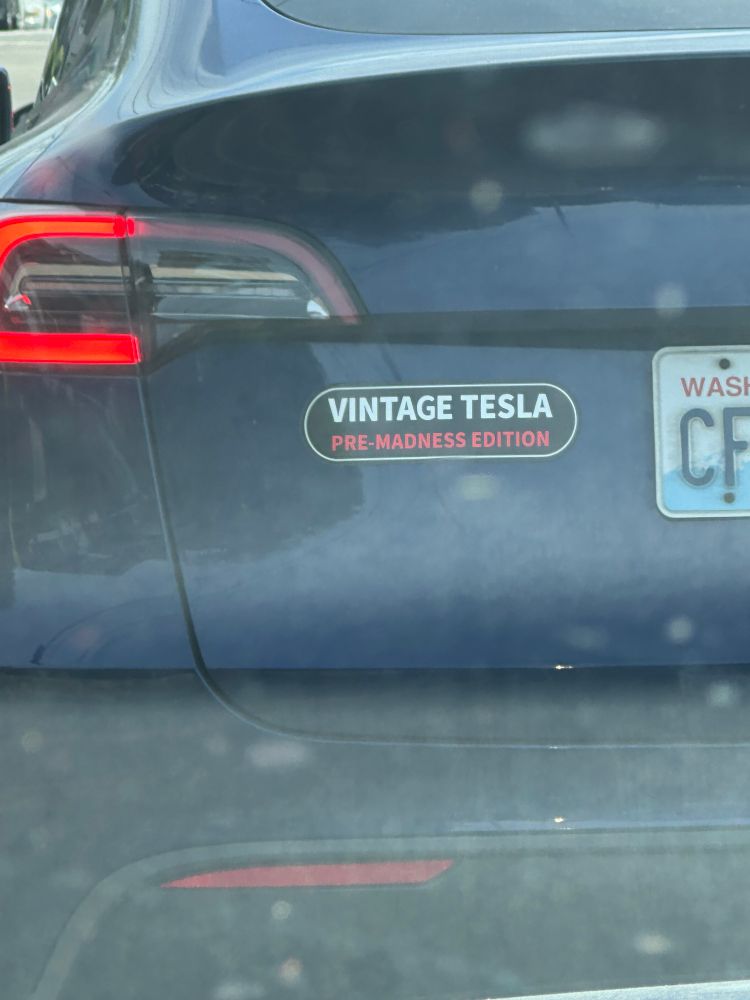 Tesla with “vintage Testla, pre-madness edition”