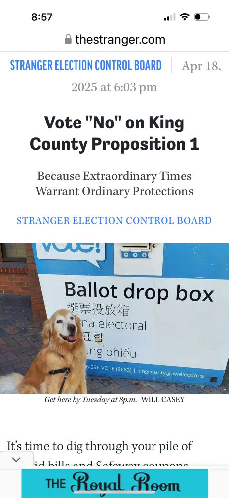 Very concerned about the lack of direction, forthrightness, and, gasp, process and timelines at The Stranger because they dropped this endorsement after 6 pm on the Friday before the Tuesday election and they list three local leaders who are no longer with The Stranger as current members of their endorsement board. Yikes!!! 