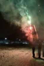 Soli-Feuerwerk an der JVA Dresden