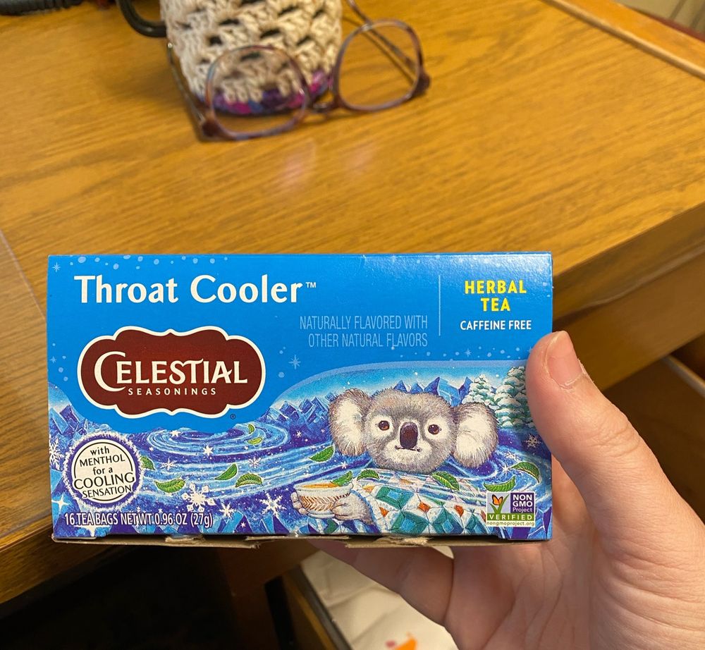 celestial seasonings throat cooler koala