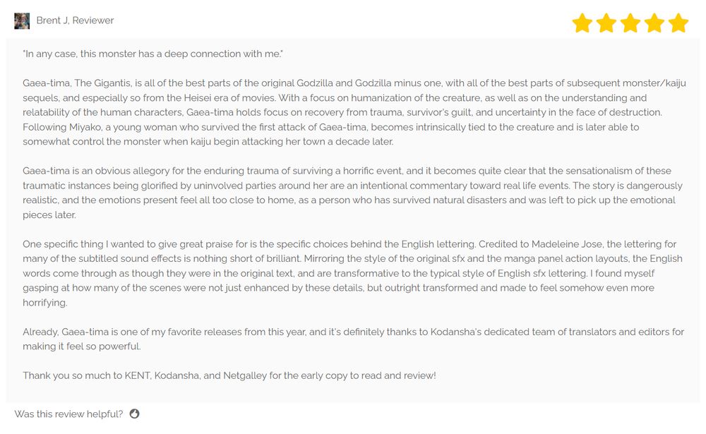 Netgalley review of GAEA-TIMA the Gigantis Vol 1