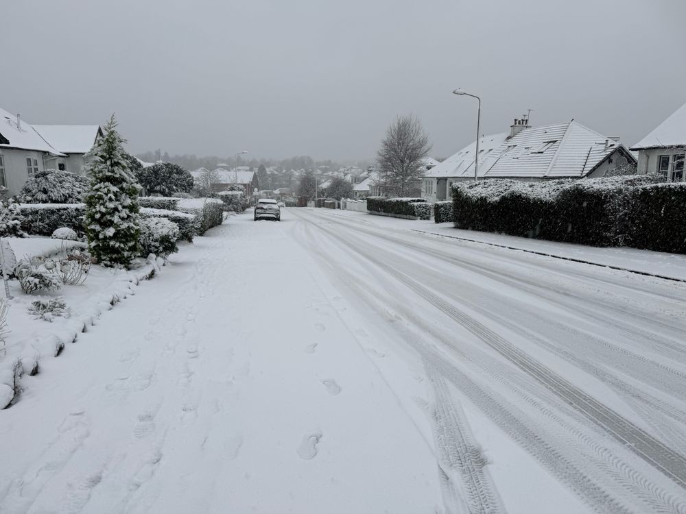 Snowy street.