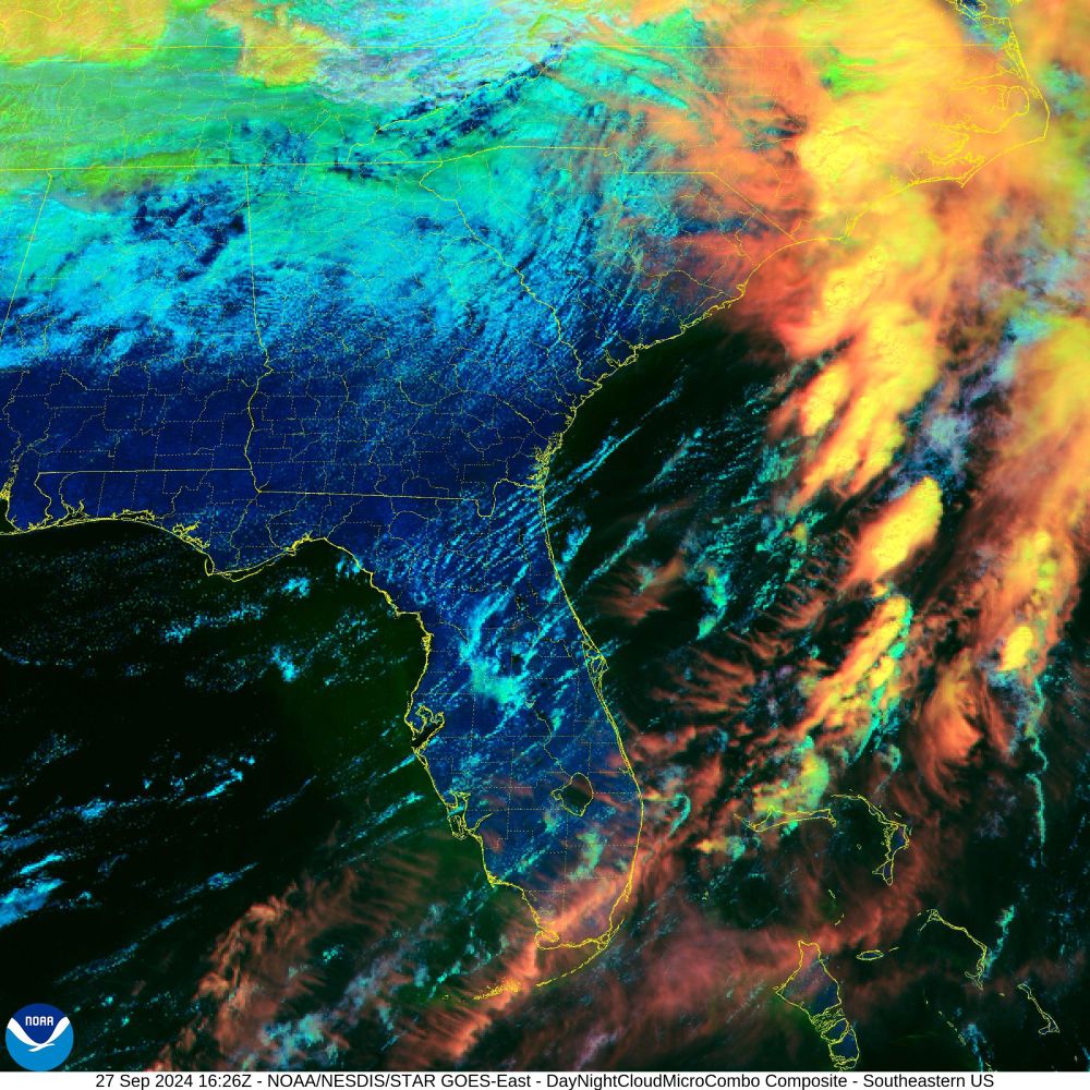 GOES-East - Sector view: Southeast - Day Cloud Phase / Night Microphysics - NOAA / NESDIS / STAR