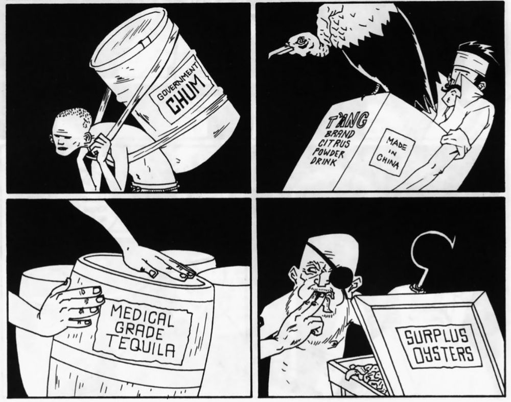 Loading the ship with plenty of Government Chum, Tang, Medical Grade Tequila, and Surplus Oysters