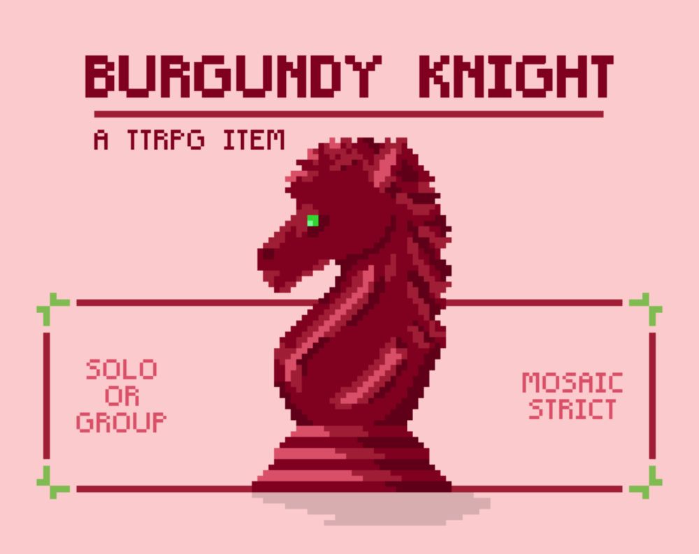 Burgundy Knight (TTRPG Item) by Mandy J Watson