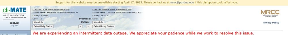 Banner at https://mrcc.purdue.edu/CLIMATE/welcome.jsp saying that support for the site may lapse on April 17th.