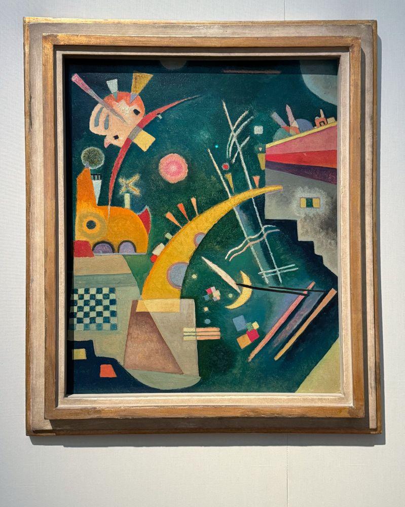 Wassily Kandinsky, Hornform (1924). Oil on cardboard. At the Kimbell Art Museum’s traveling exhibit “Modern Art and Politics in Germany 1910-1945: Masterworks from the Neue Nationalgalerie, Berlin.”