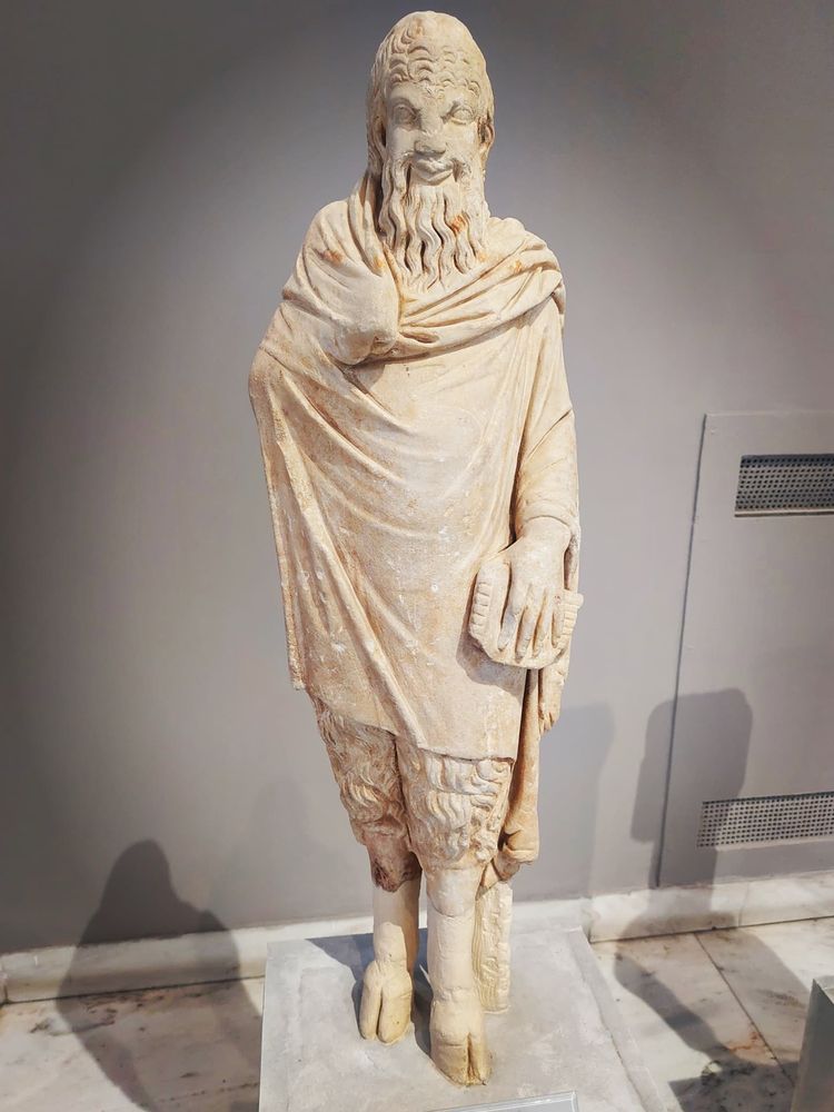 Photo of a statue of Pan from the National Archaeological Museum, Athens 