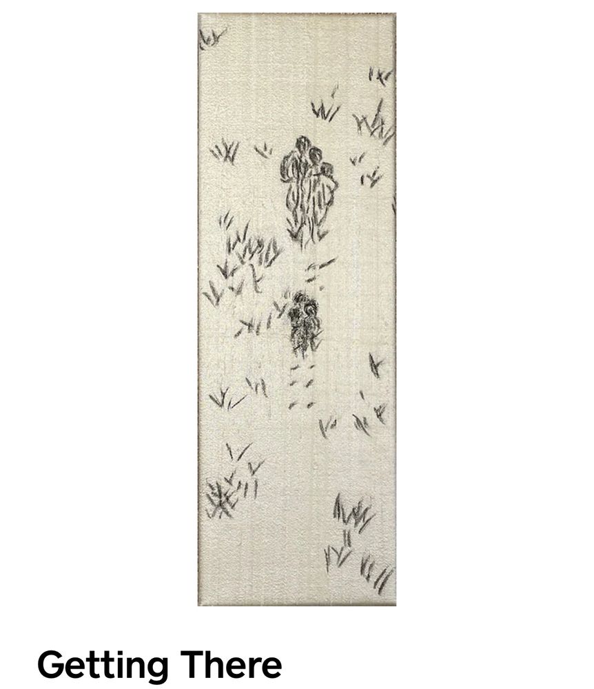 Inspired by drone footage of a migrating family seeking a safe home in America, I created this piece using black oil pastel on ivory dupioni silk.