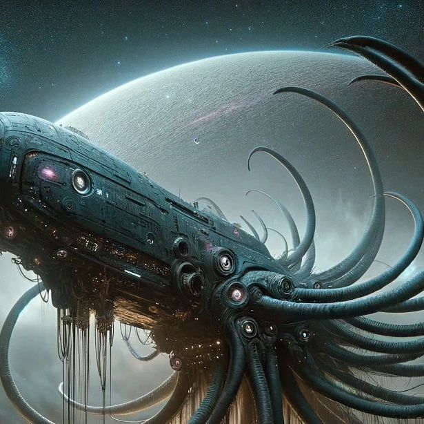  Eye.Candy.ai on Instagram: "🌟Living Leviathan🌟 

👁️A spacefaring creature, tentacle propulsion, a living ship. 

📌 Art by @eye.candy.ai - Follow for more amazing content! 🔥 

#LivingLeviathan #BioOrganicShip #SpaceCreature #TentaclePropulsion #AlienBeauty #LivingVessel #UltraRealistic #aiart #digitalart #aiartists #aigeneratedart #conceptart #abstractart #modernart #aiartwork #aiartcommunity #artificialintelligenceart #aiartrevolution #aiartlovers #nft #digitalartwork #ai #visualart #aiportraits #aiartist #ai_art_community #aidesign #ai_art_gallery  #eyecandy24"