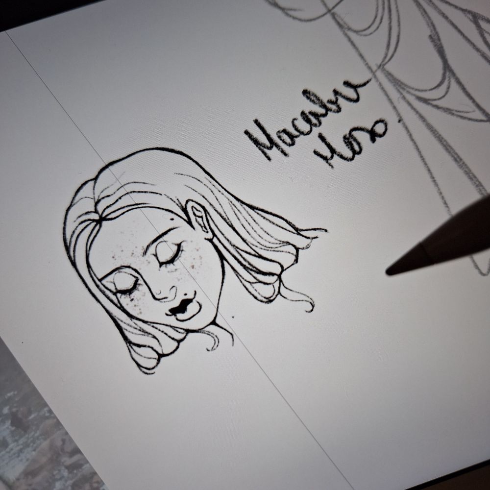 Drawing of Rosaline's face