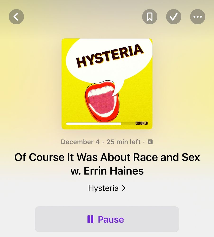 Hysteria Podcast Episode Screenshot for episode “Of Course It Was About Race And Sex” December 4