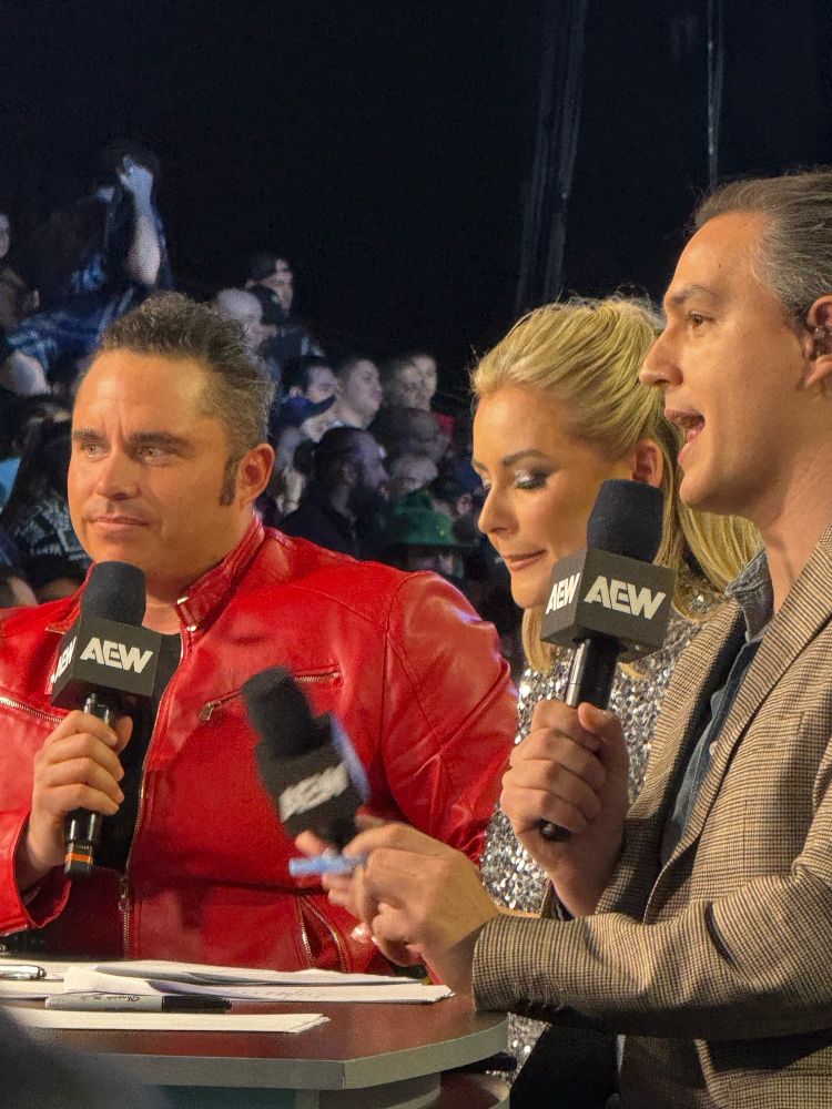 Daddy Magic, Renee Paquette, and RJ City at the Zero Hour desk