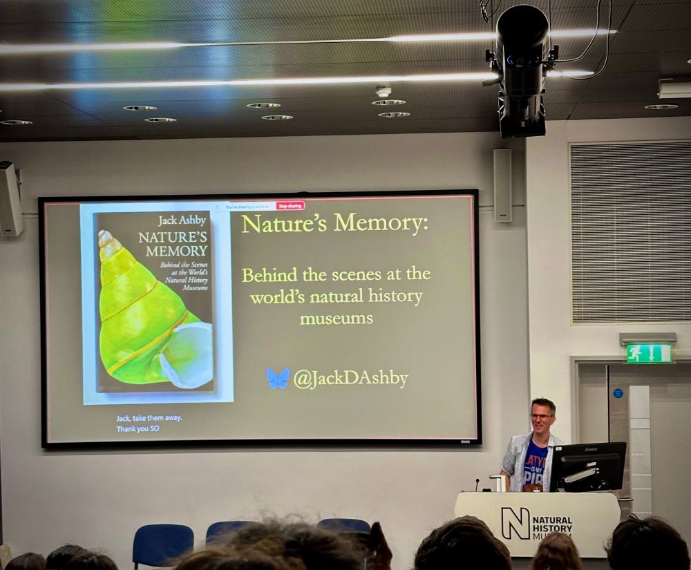 Jack giving a talk about his new book at the Natural History Museum in London.