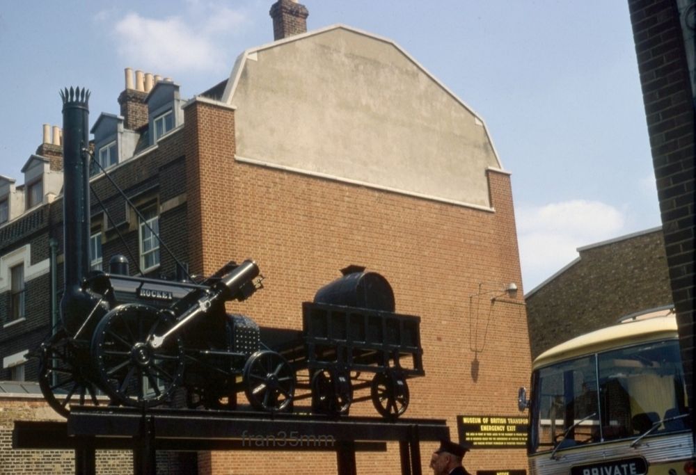 Colour photograph of Rocket with Museum of British Transport signage 