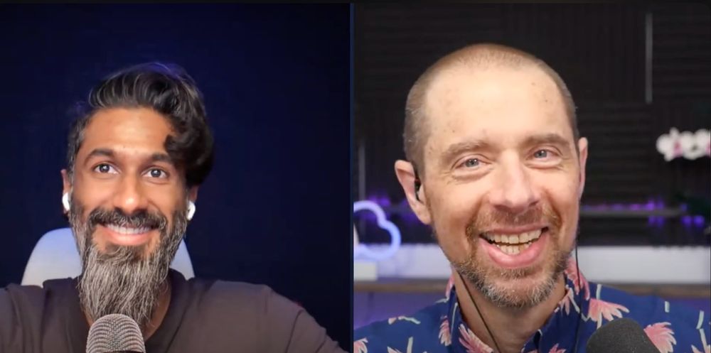 Marino on the left and Ned on the right smiling
