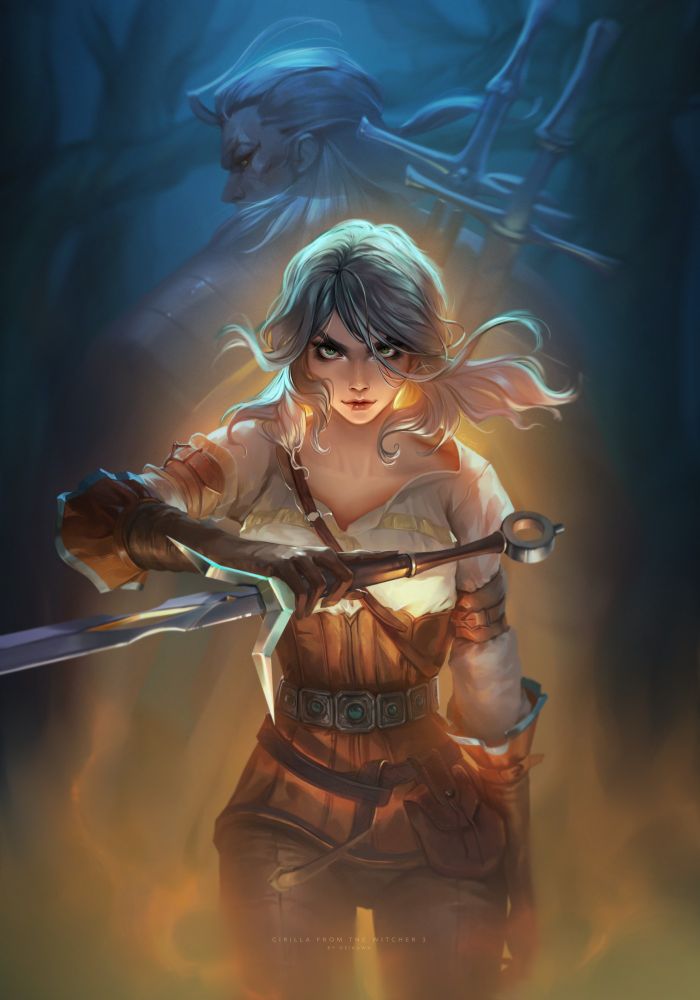 Cirilla from 3 years ago! I have decided to take the visuals from the game where Ciri is already a grown up and became very strong.
Behind her is Geralt who looks after her. I hope you like the story as much as I do!
#digital #illustration #ciri #Witcher #fanart #art #geralt #GameArt #digitalart