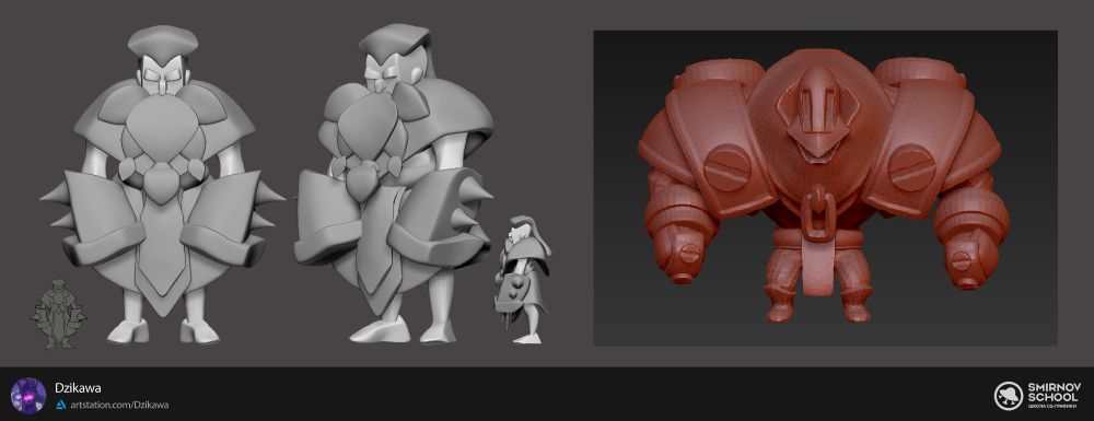 Second week - ZBrush! I got a bit delayed with it and did some extra exercises😎Conclusion - great software, just need to get used to it (Blender is already forgotten 😆). 
Generally, I'm amazed at how much a 3D artist keeps in their head.
#digital #3D #Zbrush #study 