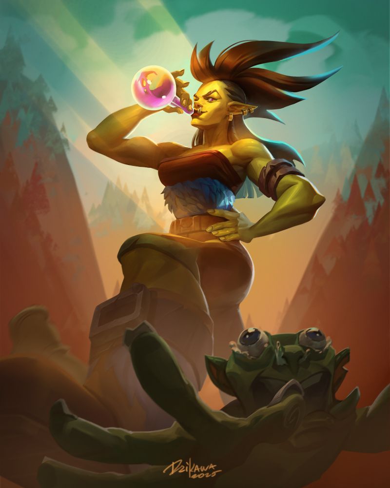 Hey friends! :3
I'm excited to share my latest project from the @lunar-academy.bsky.social Workshop: Card Illustration with Alexandre Leoni! I had an amazing time learning new techniques and pushing my creativity. This is my homework piece
#digital #hearthstone #art #study #digitalart #artist