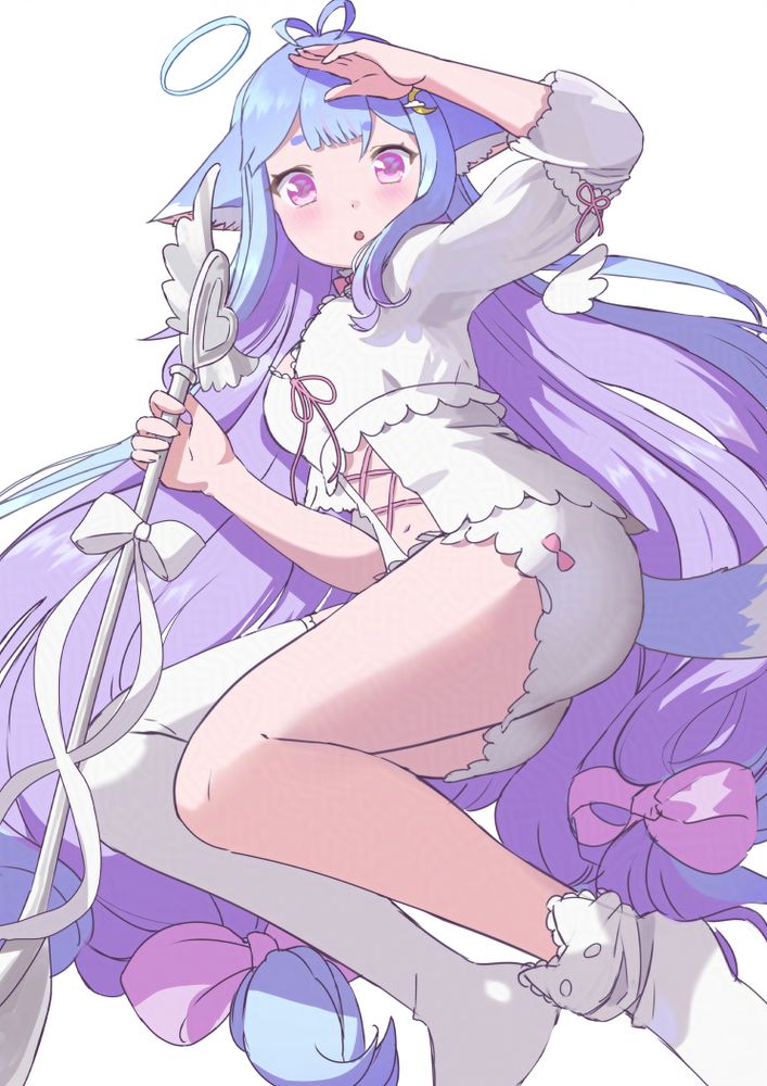 anime style illustration of Vtuber / streamer comfy on Twitch, formerly known as Fuwa