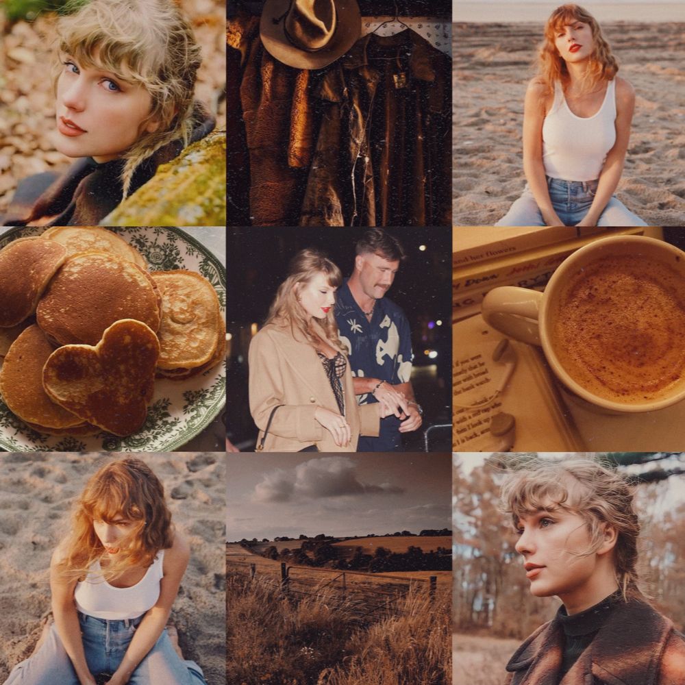 aesthetic collage inspired by the cowboy like me x you are in love mashup performed by taylor swift at the eras tour 