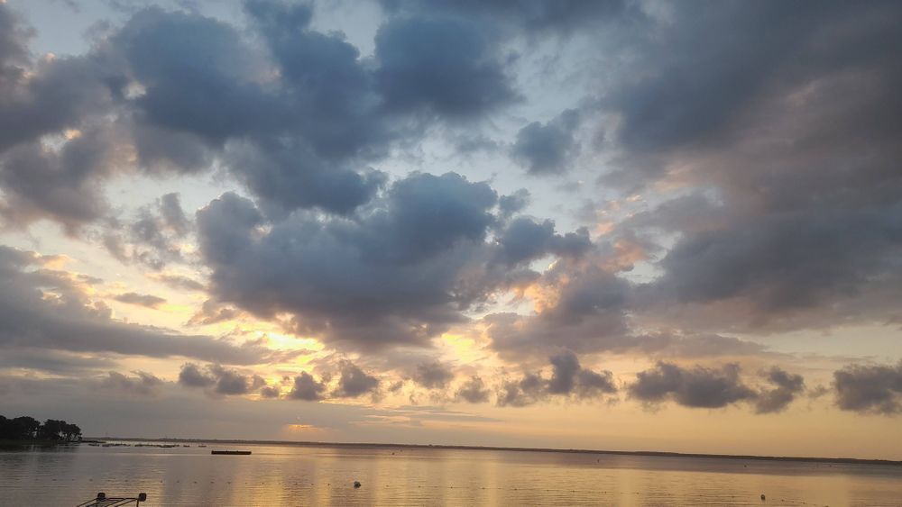 Clouds and river